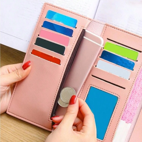 ⚠️Clearance Baby Pink Long Wallet With Heart - Picture 3 of 4